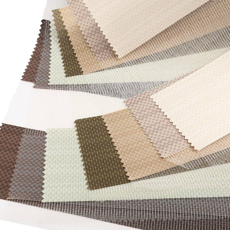 F060 Oficina Hogar Doble capa Suave Semi-Blackout Zebra Persiana Tela