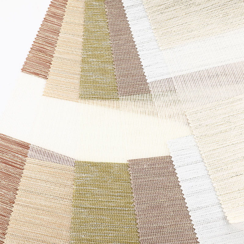 F048 Tela para persiana cebra semiopaca con efecto sombreado ajustable